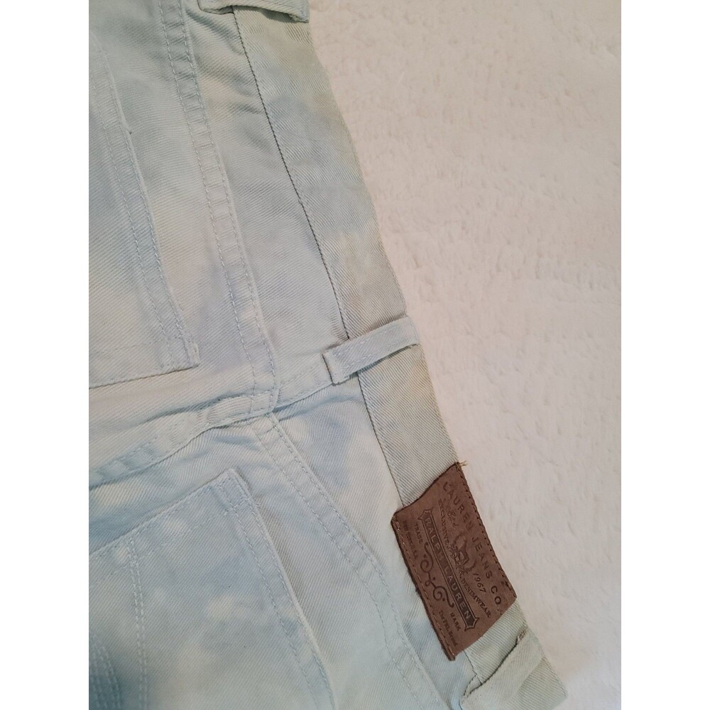 Lauren Jeans Co Ralph Lauren Womens Sz 6 Straight Leg Sky Blue Bleach Dyed Denim - Picture 6 of 12